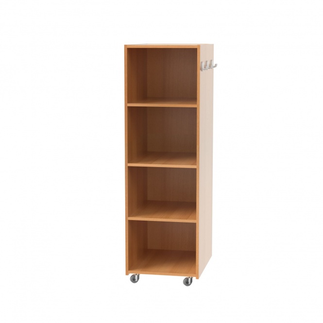 Bücherregal, 165 cm hoch, 52x64 cm (B/T), einseitig nutzbar, 